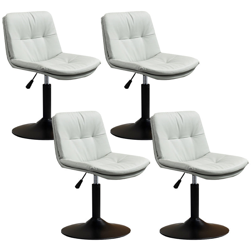 Contemporary Metal Barstool Faux Leather Footrest Adjustable Low Back Counter Stool Grey 4 Piece Set Short Stool(22"H) Clearhalo 'Bar Furniture' 'Bar Stools' 'bar_stools' 'furn' 'furn_bar_stools' 'Furniture' 'Kitchen & Dining Furniture' 5724840