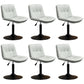 Contemporary Metal Barstool Faux Leather Footrest Adjustable Low Back Counter Stool Grey 6 Piece Set Short Stool(22"H) Clearhalo 'Bar Furniture' 'Bar Stools' 'bar_stools' 'furn' 'furn_bar_stools' 'Furniture' 'Kitchen & Dining Furniture' 5724841