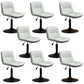 Contemporary Metal Barstool Faux Leather Footrest Adjustable Low Back Counter Stool Grey 8 Piece Set Short Stool(22"H) Clearhalo 'Bar Furniture' 'Bar Stools' 'bar_stools' 'furn' 'furn_bar_stools' 'Furniture' 'Kitchen & Dining Furniture' 5724842