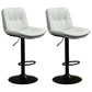 Contemporary Metal Barstool Faux Leather Footrest Adjustable Low Back Counter Stool Grey 2 Piece Set Bar Stool(31"H) Clearhalo 'Bar Furniture' 'Bar Stools' 'bar_stools' 'furn' 'furn_bar_stools' 'Furniture' 'Kitchen & Dining Furniture' 5724844