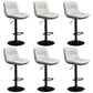Contemporary Metal Barstool Faux Leather Footrest Adjustable Low Back Counter Stool Grey 6 Piece Set Bar Stool(31"H) Clearhalo 'Bar Furniture' 'Bar Stools' 'bar_stools' 'furn' 'furn_bar_stools' 'Furniture' 'Kitchen & Dining Furniture' 5724846
