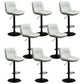Contemporary Metal Barstool Faux Leather Footrest Adjustable Low Back Counter Stool Grey 8 Piece Set Bar Stool(31"H) Clearhalo 'Bar Furniture' 'Bar Stools' 'bar_stools' 'furn' 'furn_bar_stools' 'Furniture' 'Kitchen & Dining Furniture' 5724847