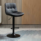 Contemporary Metal Barstool Faux Leather Footrest Adjustable Low Back Counter Stool Black 1 Piece Bar Stool(31"H) Clearhalo 'Bar Furniture' 'Bar Stools' 'bar_stools' 'furn' 'furn_bar_stools' 'Furniture' 'Kitchen & Dining Furniture' 5724853