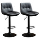 Contemporary Metal Barstool Faux Leather Footrest Adjustable Low Back Counter Stool Black 2 Piece Set Bar Stool(31"H) Clearhalo 'Bar Furniture' 'Bar Stools' 'bar_stools' 'furn' 'furn_bar_stools' 'Furniture' 'Kitchen & Dining Furniture' 5724854