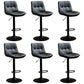 Contemporary Metal Barstool Faux Leather Footrest Adjustable Low Back Counter Stool Black 6 Piece Set Bar Stool(31"H) Clearhalo 'Bar Furniture' 'Bar Stools' 'bar_stools' 'furn' 'furn_bar_stools' 'Furniture' 'Kitchen & Dining Furniture' 5724856