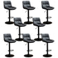 Contemporary Metal Barstool Faux Leather Footrest Adjustable Low Back Counter Stool Black 8 Piece Set Bar Stool(31"H) Clearhalo 'Bar Furniture' 'Bar Stools' 'bar_stools' 'furn' 'furn_bar_stools' 'Furniture' 'Kitchen & Dining Furniture' 5724857