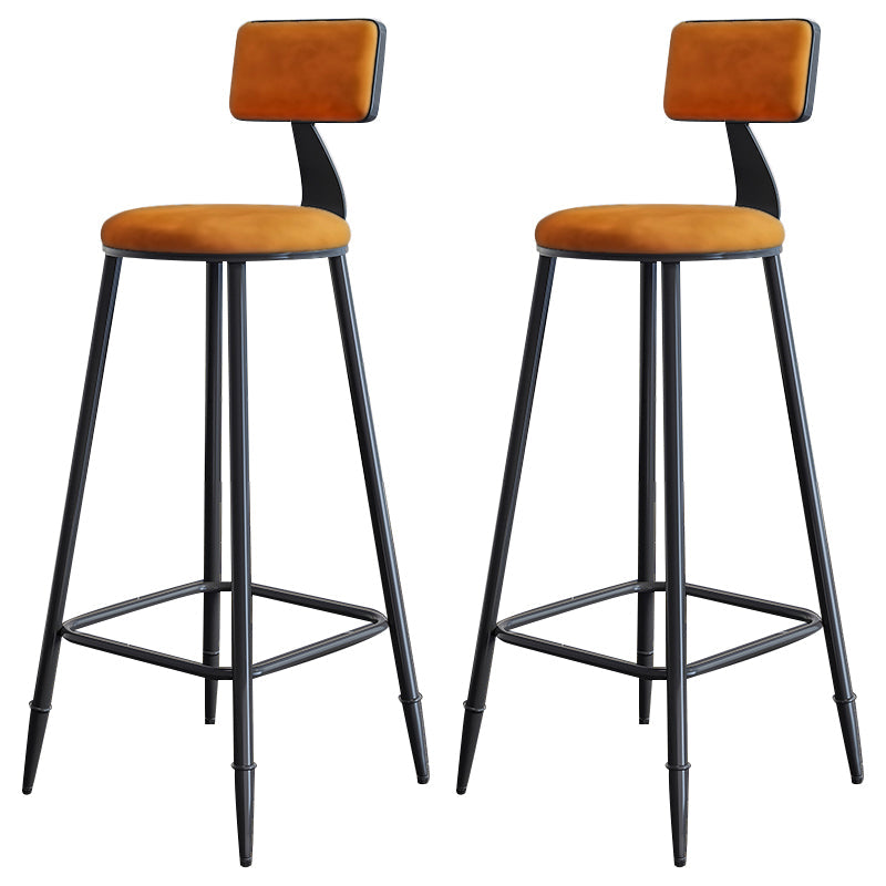 Tabouret de comptoir moderne sans accoudoirs, tabouret de Bar en fer avec coussin pour le salon