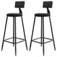 Tabouret de comptoir moderne sans accoudoirs, tabouret de Bar en fer avec coussin pour le salon
