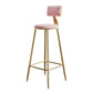 Glam Footrest Counter Stool Fabric Low Back Barstool with 4 Gold Iron Legs Clearhalo 'Bar Furniture' 'Bar Stools' 'bar_stools' 'furn' 'furn_bar_stools' 'Furniture' 'Kitchen & Dining Furniture' 5724929