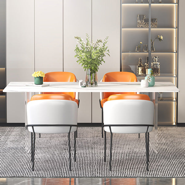 Modern 1/5 Pieces Dining Set Rectangle Stone Dining Table for Dining Room Clearhalo 'Dining Room Sets' 'Dining Tables & Seating' 'dining_room_set' 'furn' 'furn_dining_room_set' 'Furniture' 'Kitchen & Dining Furniture' 5724996