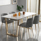 Nordic 1/2/5/7 Pieces Dining Set Rectangle Stone Dining Table for Dining Room Clearhalo 'Dining Room Sets' 'Dining Tables & Seating' 'dining_room_set' 'furn' 'furn_dining_room_set' 'Furniture' 'Kitchen & Dining Furniture' 5725009