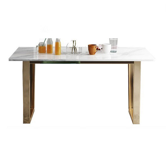 Nordic 1/2/5/7 Pieces Dining Set Rectangle Stone Dining Table for Dining Room Clearhalo 'Dining Room Sets' 'Dining Tables & Seating' 'dining_room_set' 'furn' 'furn_dining_room_set' 'Furniture' 'Kitchen & Dining Furniture' 5725011