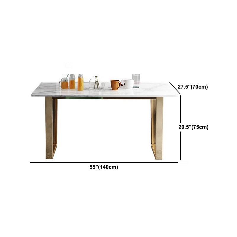 Nordic 1/2/5/7 Pieces Dining Set Rectangle Stone Dining Table for Dining Room Clearhalo 'Dining Room Sets' 'Dining Tables & Seating' 'dining_room_set' 'furn' 'furn_dining_room_set' 'Furniture' 'Kitchen & Dining Furniture' 5725033