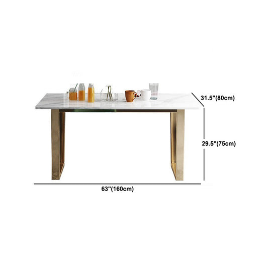 Nordic 1/2/5/7 Pieces Dining Set Rectangle Stone Dining Table for Dining Room Clearhalo 'Dining Room Sets' 'Dining Tables & Seating' 'dining_room_set' 'furn' 'furn_dining_room_set' 'Furniture' 'Kitchen & Dining Furniture' 5725034