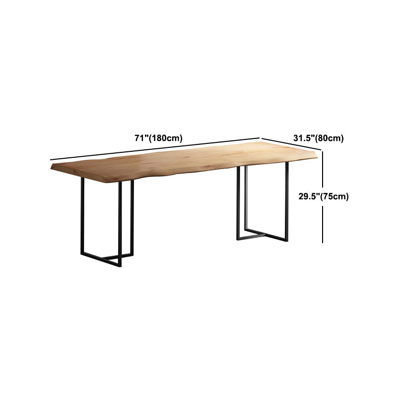 Industrial 1/2/5 Pieces Dining Set Solid Wood Double Pedestal Dinette Set