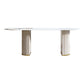 Ensemble de table ovale en pierre frittée de style Glam nordique, ensemble de 1/4/5/7 pièces