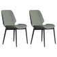 Rectangle Dining Table Set 1/2/7 Pcs Sintered Stone Table with Wingback Chairs 2 Green Chairs Clearhalo 'Dining Room Sets' 'Dining Tables & Seating' 'dining_room_set' 'furn' 'furn_dining_room_set' 'Furniture' 'Kitchen & Dining Furniture' 5725101