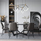 Rectangle Dining Table Set 1/2/7 Pcs Sintered Stone Table with Wingback Chairs Clearhalo 'Dining Room Sets' 'Dining Tables & Seating' 'dining_room_set' 'furn' 'furn_dining_room_set' 'Furniture' 'Kitchen & Dining Furniture' 5725112