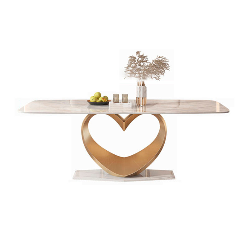 Juego de comedor de piedra sinterizada 1/4/5/7/9 mesa de comedor rectangular con sillas tapizadas