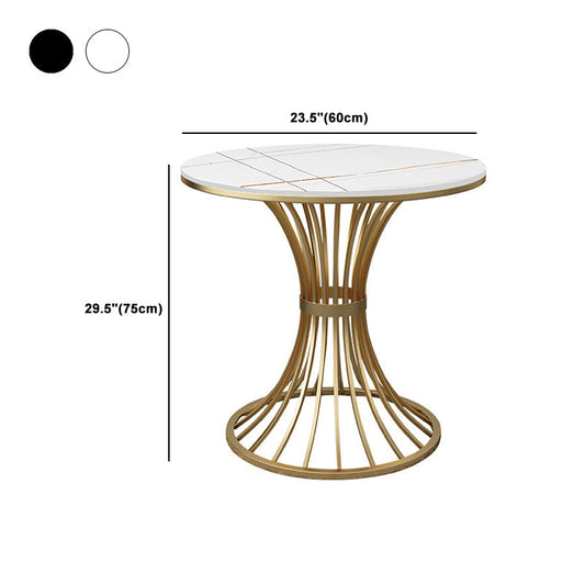 Glam Gold Steel Dining Set 1/5 Pieces Indoor Dining Furniture Clearhalo 'Dining Room Sets' 'Dining Tables & Seating' 'dining_room_set' 'furn' 'furn_dining_room_set' 'Furniture' 'Kitchen & Dining Furniture' 5725170
