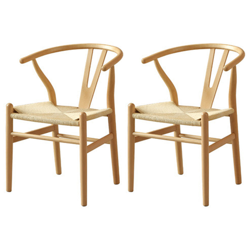 Contemporary Dining Set 1/2/5/7 Pcs Solid Wood Dining Table and Chairs 2 Light Wood Chairs Clearhalo 'Dining Room Sets' 'Dining Tables & Seating' 'dining_room_set' 'furn' 'furn_dining_room_set' 'Furniture' 'Kitchen & Dining Furniture' 5725175