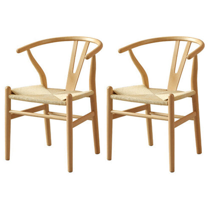 Contemporary Dining Set 1/2/5/7 Pcs Solid Wood Dining Table and Chairs 2 Light Wood Chairs Clearhalo 'Dining Room Sets' 'Dining Tables & Seating' 'dining_room_set' 'furn' 'furn_dining_room_set' 'Furniture' 'Kitchen & Dining Furniture' 5725175