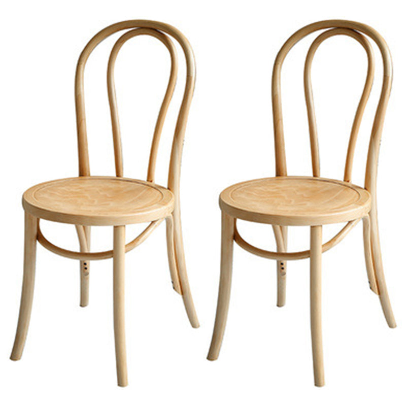 Contemporary Dining Set 1/2/5/7 Pcs Solid Wood Dining Table and Chairs 2 Natural Chairs Clearhalo 'Dining Room Sets' 'Dining Tables & Seating' 'dining_room_set' 'furn' 'furn_dining_room_set' 'Furniture' 'Kitchen & Dining Furniture' 5725181