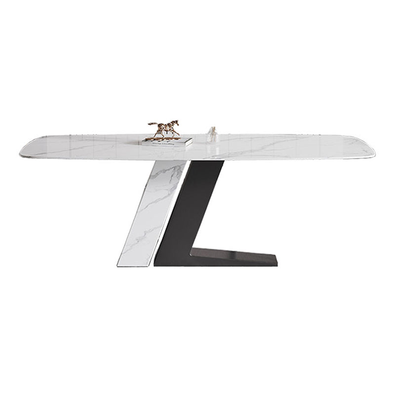 Set da tavolo rettangolo di pietra sinterizzato in stile contemporaneo set 1/4/5/7