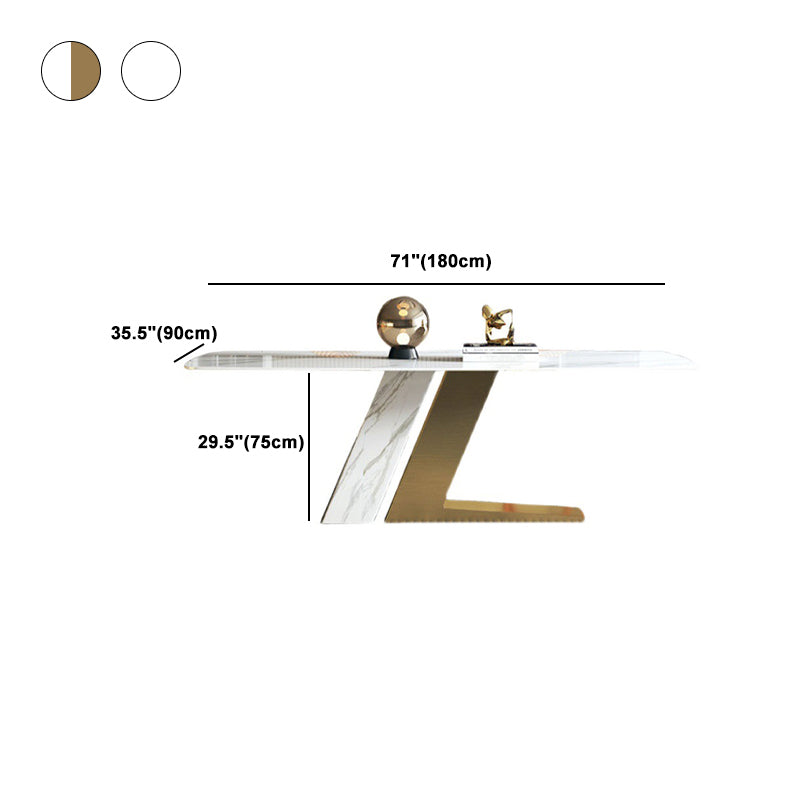 Set da tavolo rettangolo di pietra sinterizzato in stile contemporaneo set 1/4/5/7