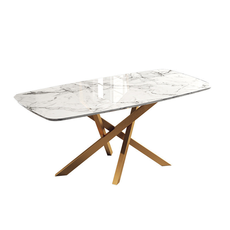 Ensemble de salle à manger en pierre blanche Glam, 1/5 pièces, meubles de salle à manger pour la maison
