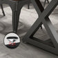 Ensemble de Table à manger rectangulaire moderne, 1/2/5 pièces, Table et chaises en bois massif