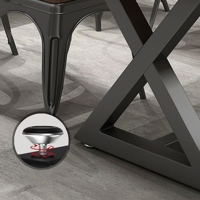 Ensemble de Table à manger rectangulaire moderne, 1/2/5 pièces, Table et chaises en bois massif