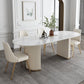 Nordic Glam Style Sintered Stone Oval Table Set 1/4/5/7 Pieces Dining Set 5 Pieces: Table, 4 Chairs Clearhalo 'Dining Room Sets' 'Dining Tables & Seating' 'dining_room_set' 'furn' 'furn_dining_room_set' 'Furniture' 'Kitchen & Dining Furniture' 5725256