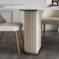 Nordic Glam Style Sintered Stone Oval Table Set 1/4/5/7 Pieces Dining Set Clearhalo 'Dining Room Sets' 'Dining Tables & Seating' 'dining_room_set' 'furn' 'furn_dining_room_set' 'Furniture' 'Kitchen & Dining Furniture' 5725261