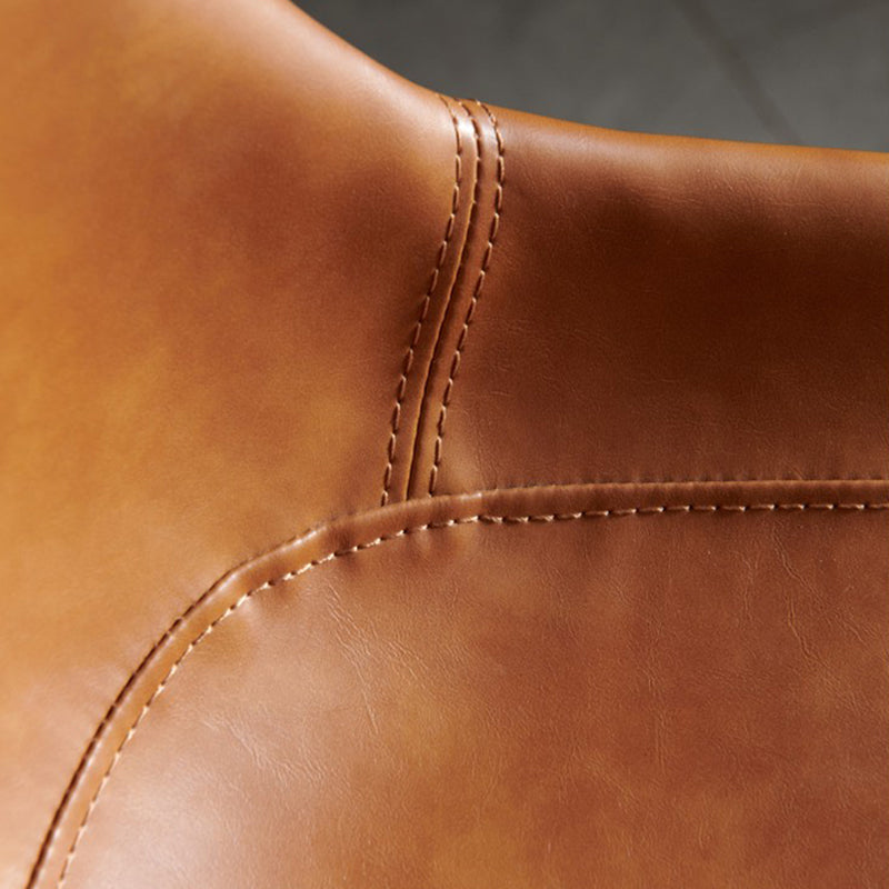 Industriële emmer lederen aanrechtbalk Stoel voetsteun aanrechtstoel met zwarte basis