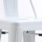 Contemporary Metal Barstool Low Back Counter Stool with Iorn 4 Legs