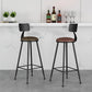Modern Backrest Counter Stool Iron Bar Stool with Leather Cushion and Pedal for Cafe Clearhalo 'Bar Furniture' 'Bar Stools' 'bar_stools' 'furn' 'furn_bar_stools' 'Furniture' 'Kitchen & Dining Furniture' 5725372