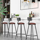 Modern Backrest Counter Stool Iron Bar Stool with Leather Cushion and Pedal for Cafe Clearhalo 'Bar Furniture' 'Bar Stools' 'bar_stools' 'furn' 'furn_bar_stools' 'Furniture' 'Kitchen & Dining Furniture' 5725382