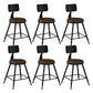 Modern Backrest Counter Stool Iron Bar Stool with Leather Cushion and Pedal for Cafe Brown 6 Piece Set Clearhalo 'Bar Furniture' 'Bar Stools' 'bar_stools' 'furn' 'furn_bar_stools' 'Furniture' 'Kitchen & Dining Furniture' 5725395