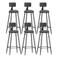 Modern Backrest Counter Stool Iron Bar Stool with Leather Cushion and Pedal for Cafe Grey 6 Piece Set Bar Stool(30"H) Clearhalo 'Bar Furniture' 'Bar Stools' 'bar_stools' 'furn' 'furn_bar_stools' 'Furniture' 'Kitchen & Dining Furniture' 5725440