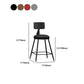 Modern Backrest Counter Stool Iron Bar Stool with Leather Cushion and Pedal for Cafe Clearhalo 'Bar Furniture' 'Bar Stools' 'bar_stools' 'furn' 'furn_bar_stools' 'Furniture' 'Kitchen & Dining Furniture' 5725468