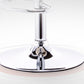 Contemporary Metal Bar Stool Low Back Turntable Faux Leather Cushion Footrest Stool