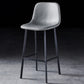 Contemporary Metal Barstool Low Back Turantable Faux Leather Cushion Footrest Stool
