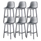 Contemporary Metal Barstool Low Back Turantable Faux Leather Cushion Footrest Stool