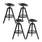 Modern Indoor Bar & Counter Stool Low Back Plastic Footrest Dining Stool