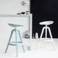 Modern Indoor Bar & Counter Stool Low Back Plastic Footrest Dining Stool