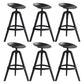 Modern Indoor Bar & Counter Stool Low Back Plastic Footrest Dining Stool