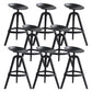 Modern Indoor Bar & Counter Stool Low Back Plastic Footrest Dining Stool