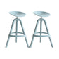 Modern Indoor Bar & Counter Stool Low Back Plastic Footrest Dining Stool