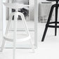 Modern Indoor Bar & Counter Stool Low Back Plastic Footrest Dining Stool